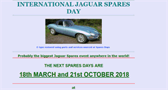 Desktop Screenshot of jaguarsparesdays.co.uk